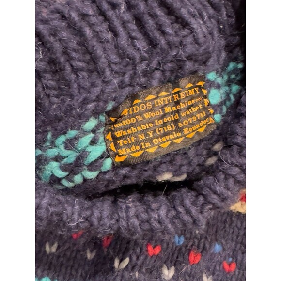 Vintage Tejidos Ruminahui 100% Wool Sweater Pullover Chunky Knit Peru Heavy - Picture 3 of 7